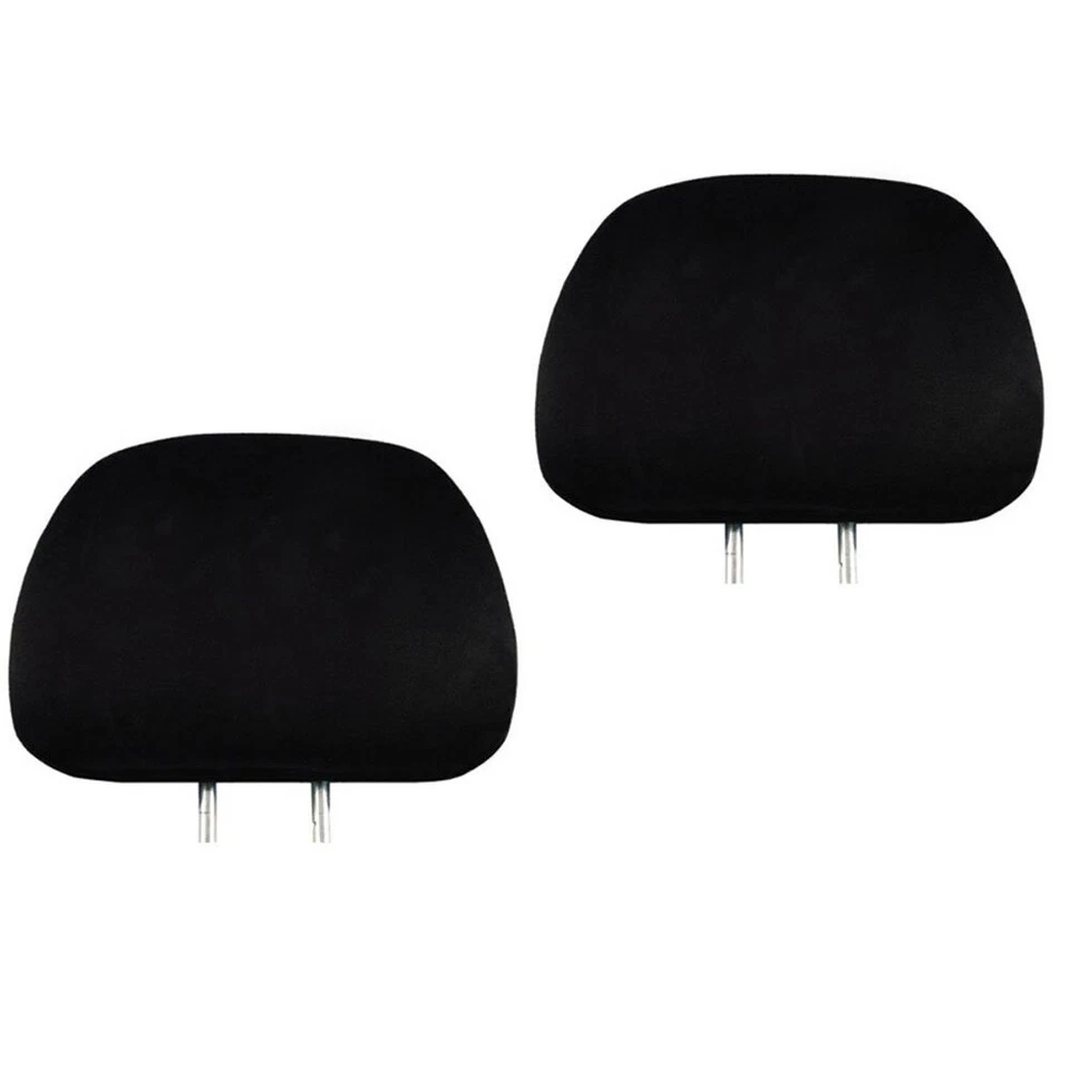 New 4PC BLACK Universal Fit Car Truck Suv Van Headrest Covers & Seat Belt Pads — 第 4/4 张图片
