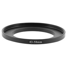 43-58mm 43mm to 58mm Aluminum Step-Up Filter Ring Adapter for Camera