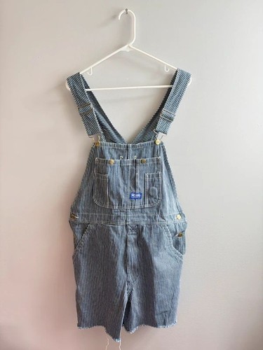 Vintage Big Smith Hickory Stripe Overall Shorts #overalls #80s #workwear #y2k