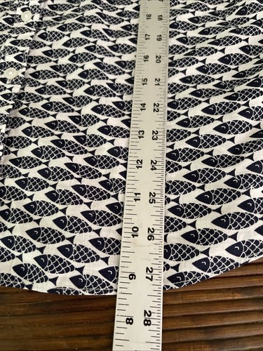 Crown & Ivy Women’s 100% Cotton Fish Print Long Sleeves Button Up Shirt Size XL - Picture 10 of 11