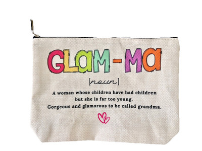 Glam-ma Cosmetic Bag Makeup Pouch Storage Purse Mother's Day Gift Collectible