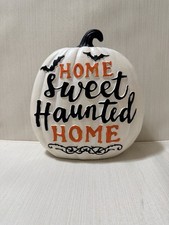 Halloween Tabletop Decor White, Orange, Black Home Sweet Haunted Home 