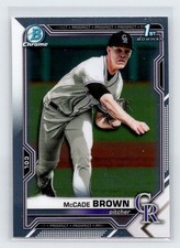 2021 Bowman Draft - Chrome McCade Brown #BDC-59 Colorado Rockies