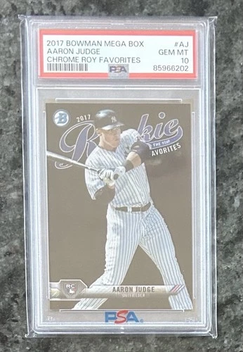 Aaron Judge PSA 10 Rookie Card 2017 Bowman Chrome R.O.Y Favorites Mega Box SP