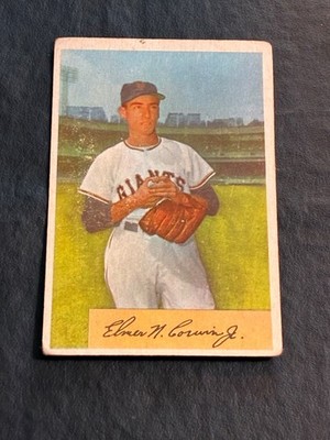 1954 Bowman Al Corwin #137 - No Creases - Soft Corners - VG