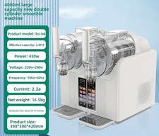 Commercial Ice Cream Maker, Double Cylinder Smoothie Machine for Home & Shop