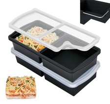 Silicone Freezer Trays with Lid,2-cup Soup Freezer Container large Molds