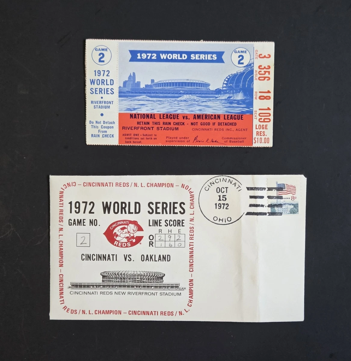 Cincinnati Reds Baseball 1972 Vintage Sports Ticket Stubs for sale