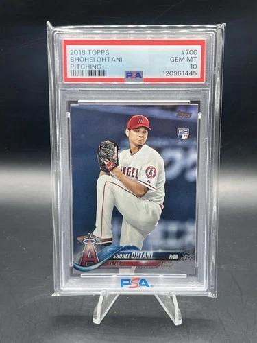2018 Topps Baseball Shohei Ohtani #700 RC Rookie Pitching PSA 10