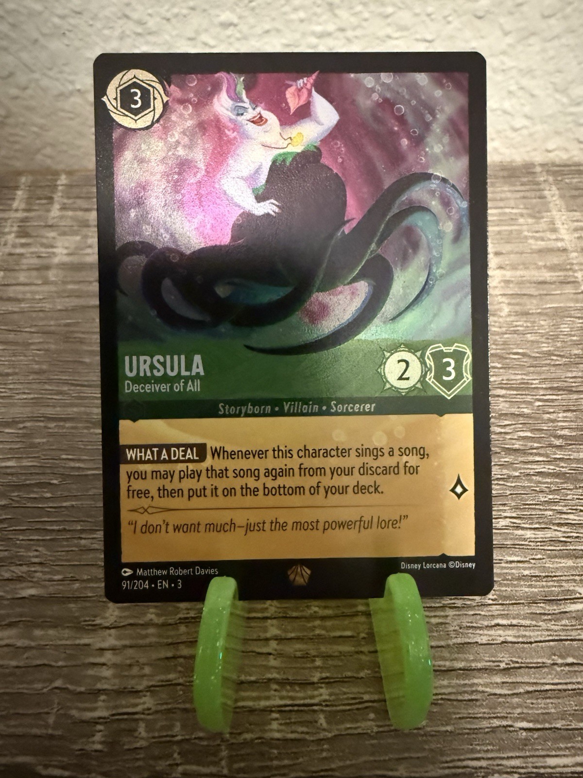Disney Lorcana TCG Ursula Legendary Card 91/204 Into the Inklands NM Holo