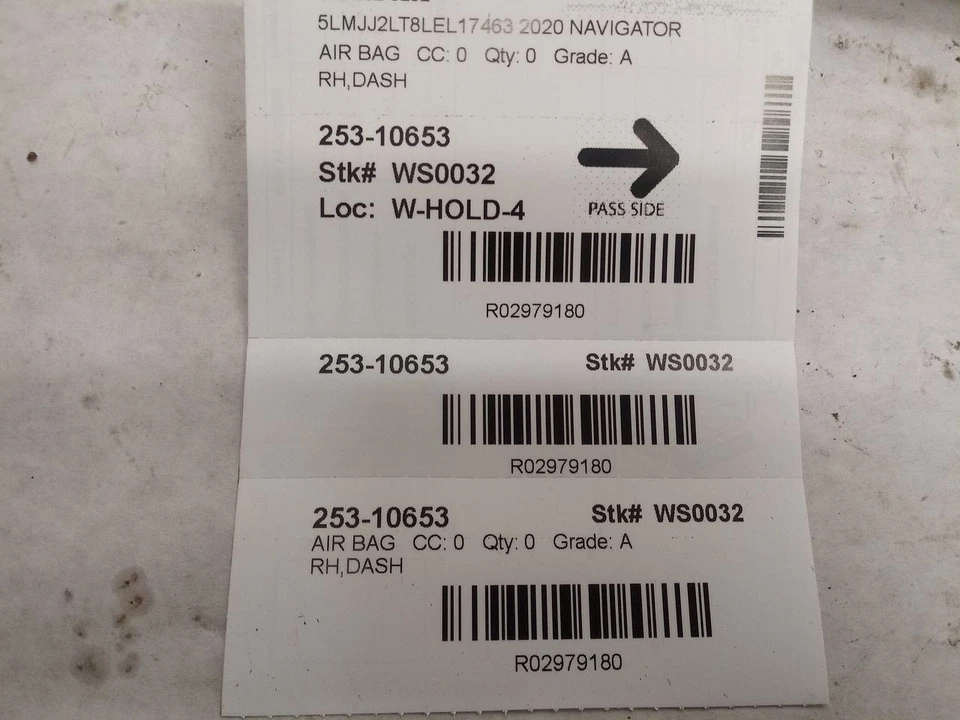 Bolsa de aire para tablero derecho pasajero JL7Z78044A74A se adapta a navegador 18-21 2979180 Foto 2 de 4