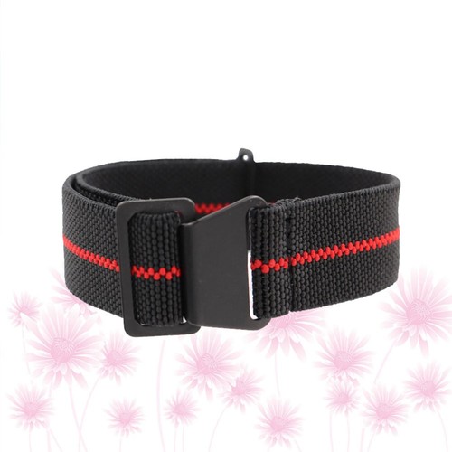 Hemobllo Cinturino Per Orologio In Nylon 22 Mm Con Fibbia Acciaio Inossidabile – Nero, Universale