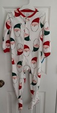NWT Carters Size 3T Christmas Pajamas One Piece Footie Pj's Sleepwear