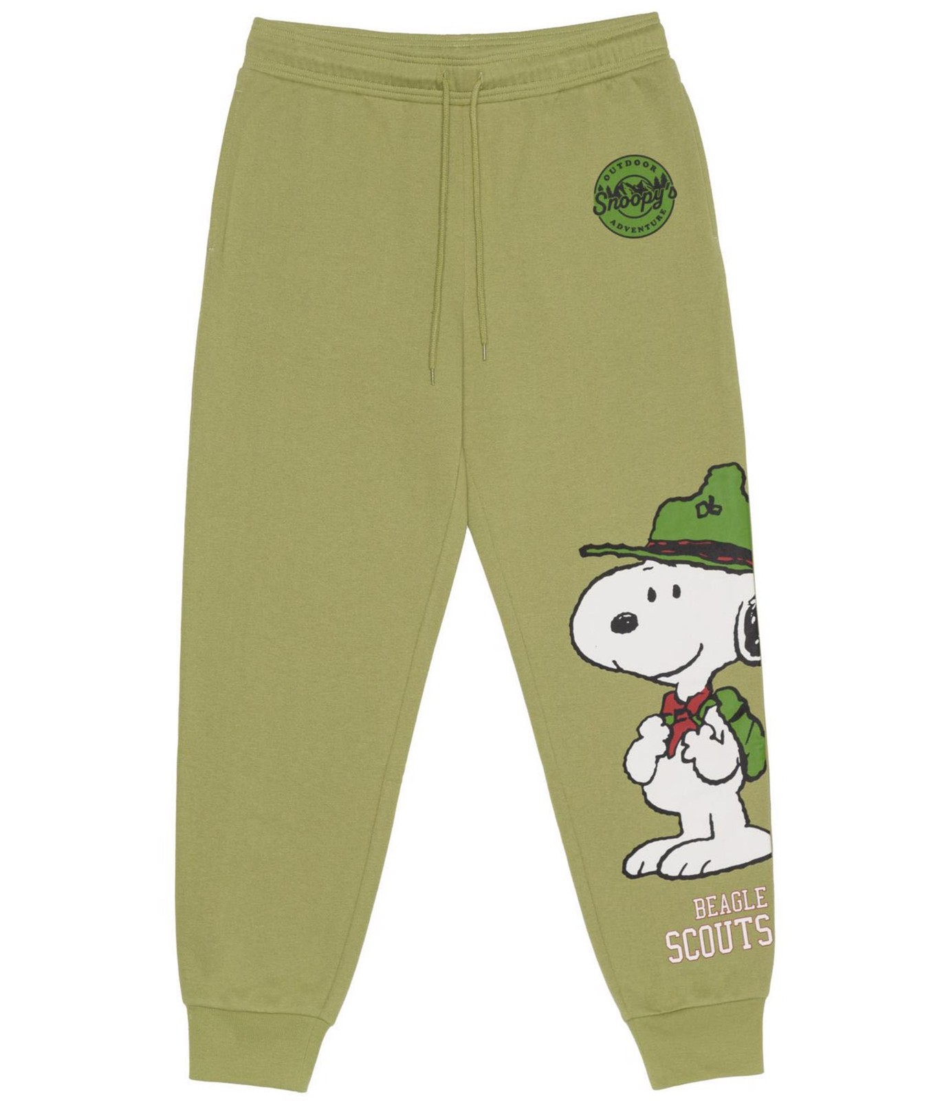 Hybrid Mens Snoopy Casual Jogger Pants Green X-Small 29L 5190₽
