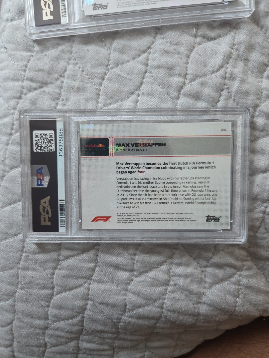 2021 TOPPS NOW FORMULA 1 #84 MAX VERSTAPPEN FORMULA 1 PSA 10 view 5