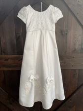 Flower Girl Dress Weddings Flowers Beaded Satin A-line Long Dresses