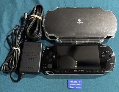 Sony PlayStation Portable PSP-1001 Black. CFW 6.38 ME-3. Hard Case. NO BATTERY.
