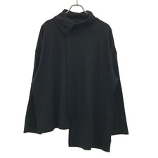 Yohji Yamamoto 25AW Asymmetrical Knit Cardigan FL T81 183 Black 2