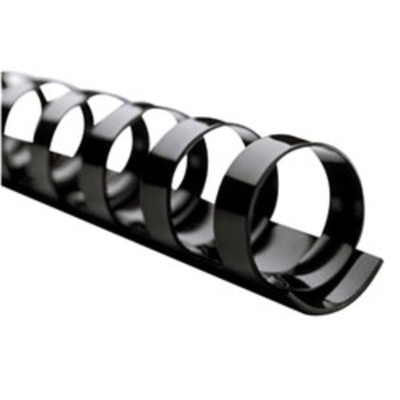 Binding Spines/Spirals/Coils, 1/4'' Diameter, 25 Sheet Capacity, CombBind, Bla...
