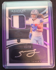 2021 Panini Immaculate Eye Black Rookie Patch Auto #REB-SF Simi Fehoko # /99