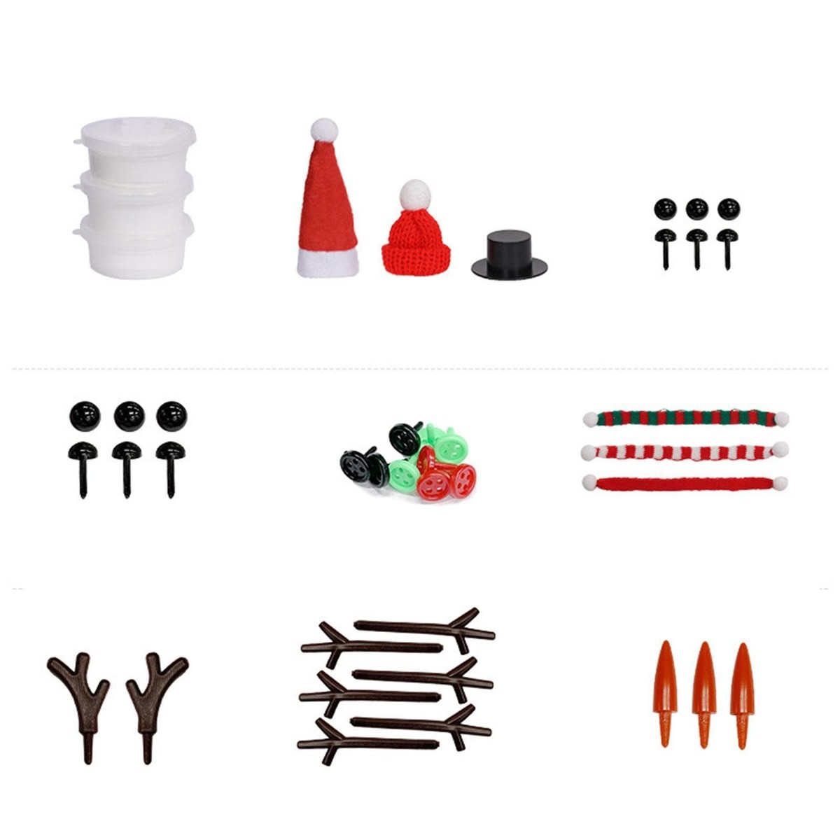 ZJKUBOIS Schneemann Bastelset Für Kinder, DIY Weih Produktbild-Vorschau 8