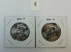 2014 P & D UNC Clad Kennedy Half Dollar Set in CB Flips -Free Shipping - C