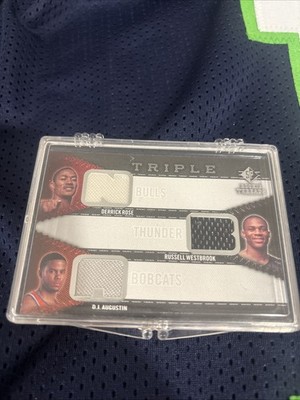 2008-09 NBA Sp Rookie Threads Derrick Rose Russell Westbrook Dj Augestin Patch