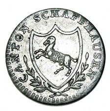B - SWITZERLAND - Canton of SCHAFFHAUSEN - Kreuzer 1808 - SCARCE - EXCELLENT