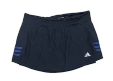 Adidas Response Black Skort With Blue Stripes Zipper Pocket. Sporty. Mini.