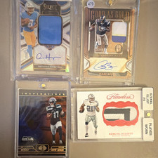 NFL 4 Card Lot Select Flawless Hampton Bruce RPA JSN/Metcalf /3
