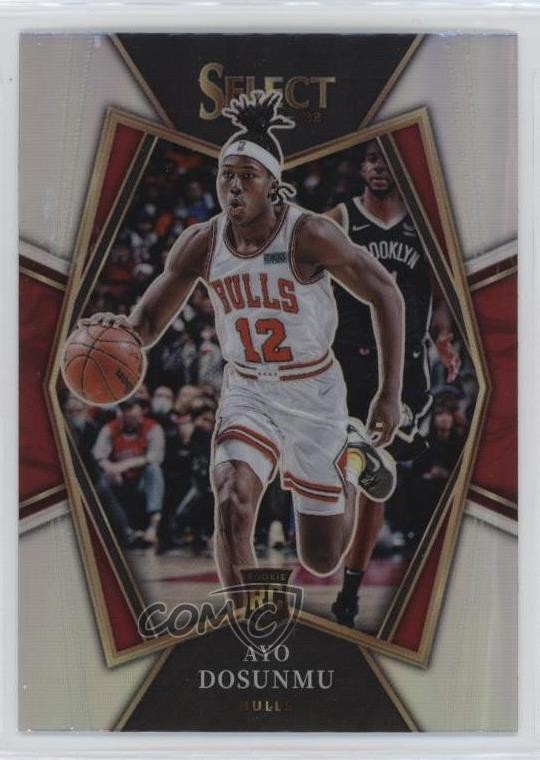 2021-22 Panini Select Premier Level Silver Prizm Ayo Dosunmu #154 Rookie RC 0sm9