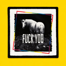 Funny Unicorn Punk Patch FU Rude Adult Humor Iron-On Gag Gift 3x3 Inch