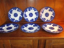 Six 9" Waldorf New Wharf Pottery luncheon plates