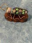 Cloissonne enamel beatle with wooden base — photo 5