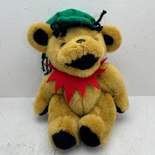 VTG Steven Smith Grateful Dead Rasta Dancing Bear Plush Yellow Green Hat 14" 90s