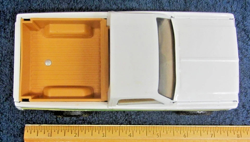 Vtg 1980s Ertl Chevy John Deere Dealer Pickup Truck 1/24 Steel Chevrolet ~7.5 " - Image 3 of 4