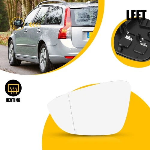 Left Driver Side Door Wing Mirror Glass Heated for Volkswagen Eos 2009-2016 USA