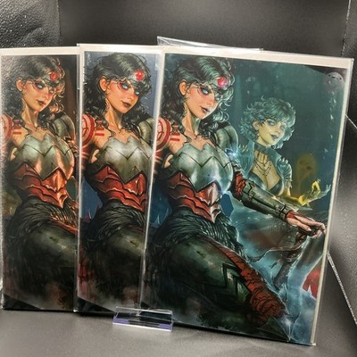   ABSOLUTE WONDER WOMAN #18 KYUYONG EOM 616 FOIL Variant CDE Set of 3 LTD 1000