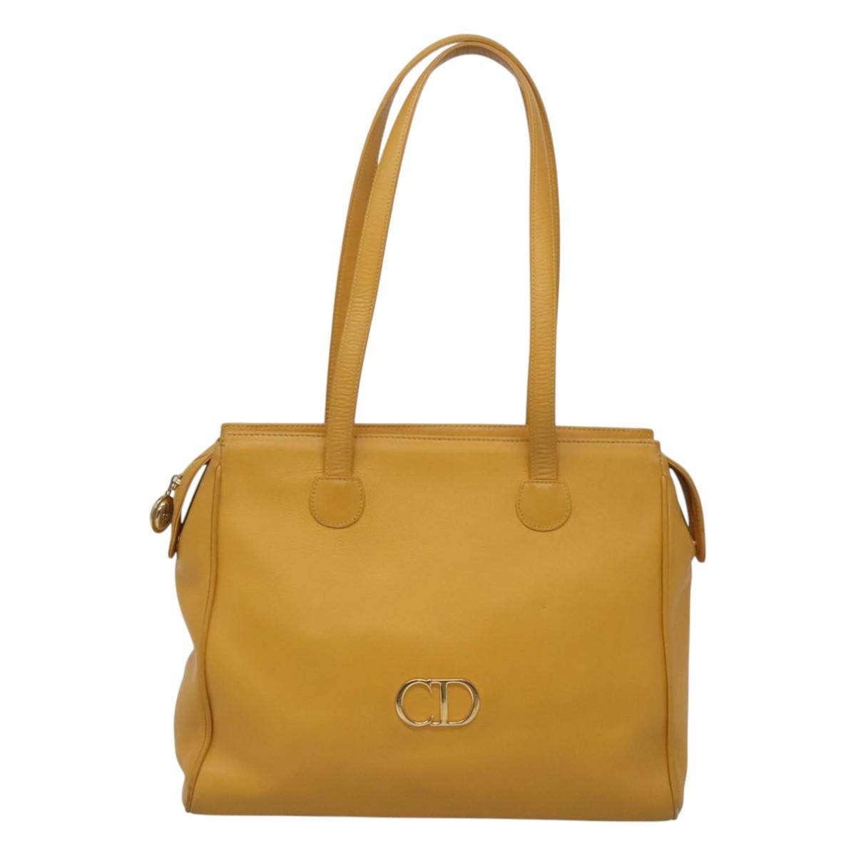 Dior Cd Yellow Leather Tote Bag 100% Authentic Luxury Handbag