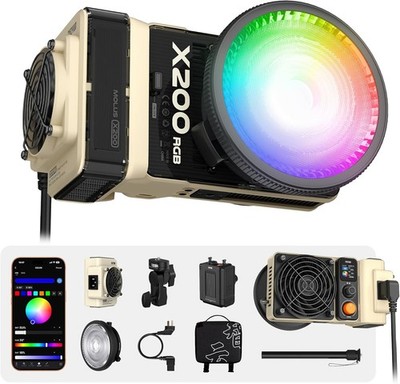 Zhiyun Molus X200 RGB Combo LED Videoleuchte Fotografie Licht App-Steuerung