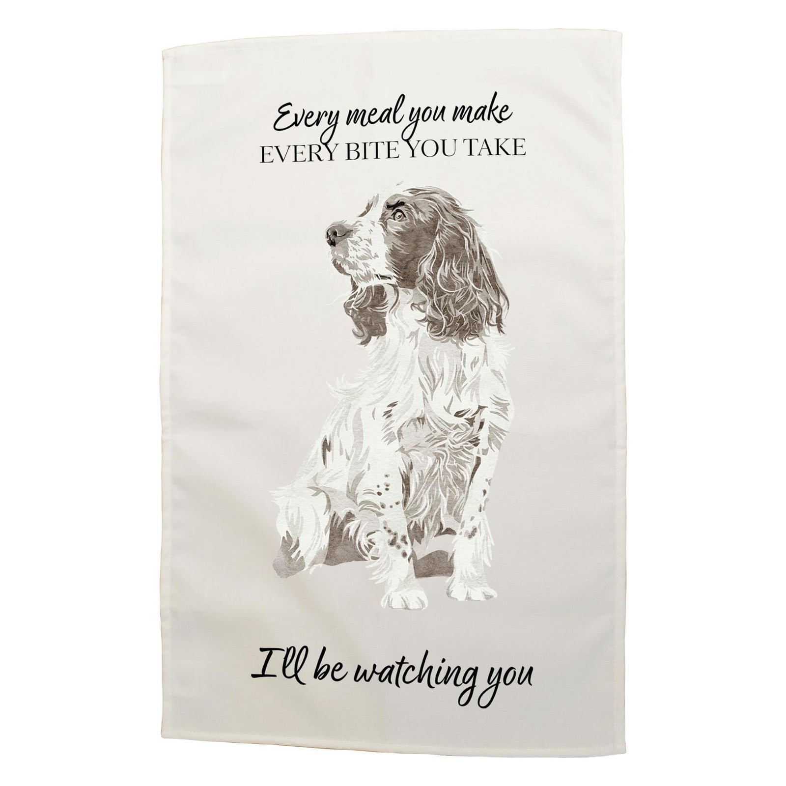 Springer Spaniel Dog Decorative Gift Dog Lover Cotton Rectangle Tea Towel
