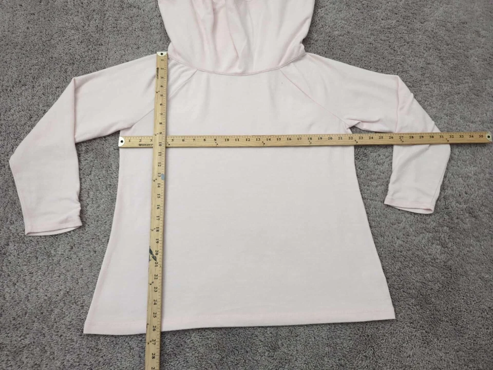 Camisa T by Talbots para mujer XL rosa manga larga capucha cuello mezcla de poli ropa de salón Foto 2 de 4