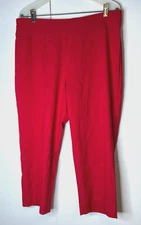 Counterparts Women's Size 14 Red Pull-On Stretch Straight Leg Pants Capri
