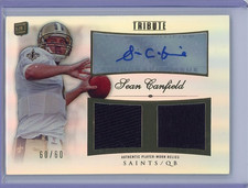 2010 Topps Tribute Sean Canfield Rpa Rookie Patch Auto 60 New Orleans Saints T1