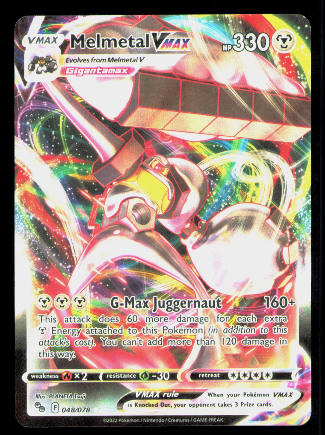 Melmetal VMAX Holo Ultra Rare Pokemon GO 048/078 NM
