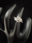 Sterling Silver Diamond Accent 3-Mock Cluster Bypass Ring Size 6.75 — photo 6