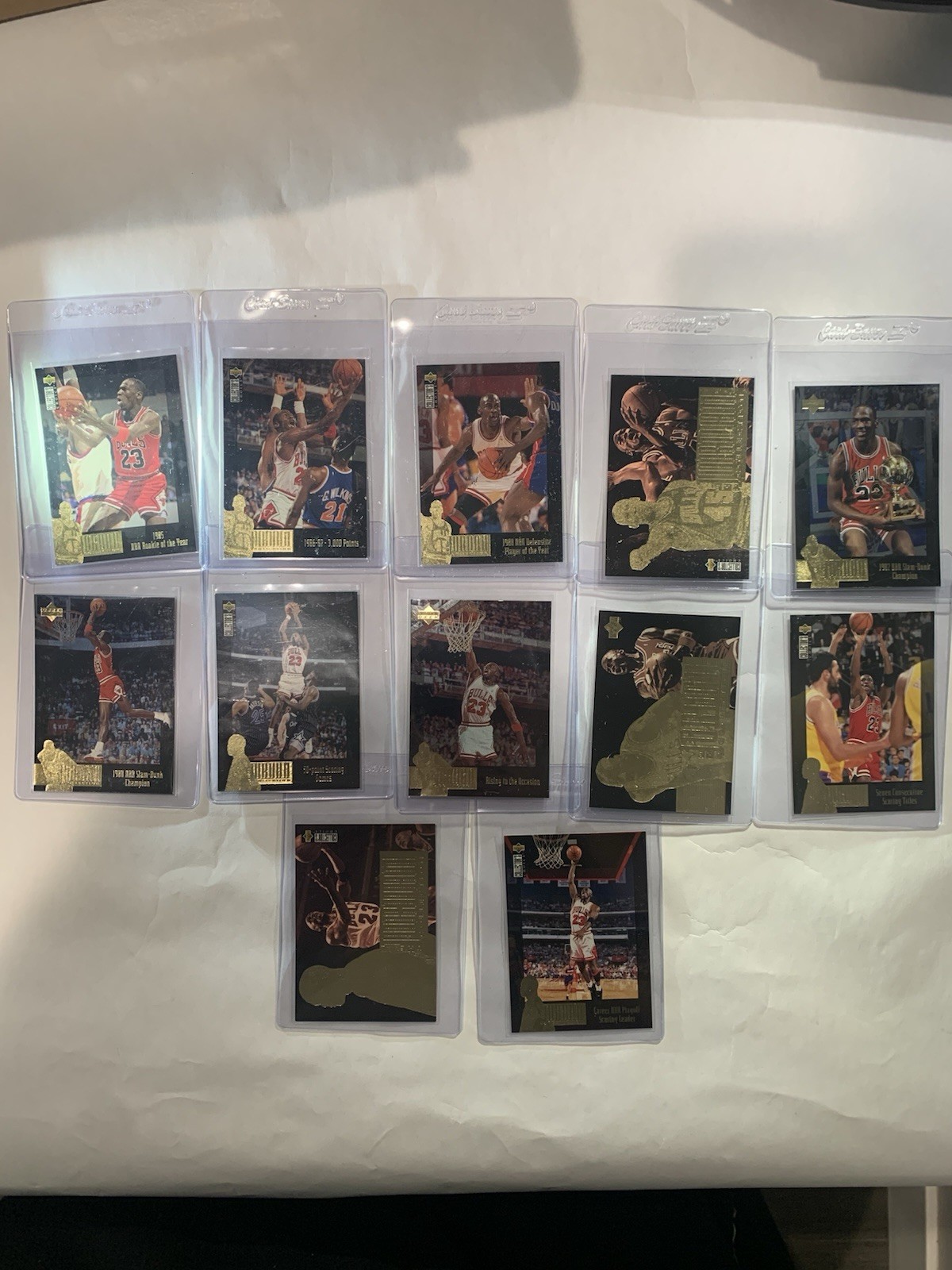 1995 Collectors Choice UD He's Back & Jumbo Michael Jordan Collection Lot JC1-12