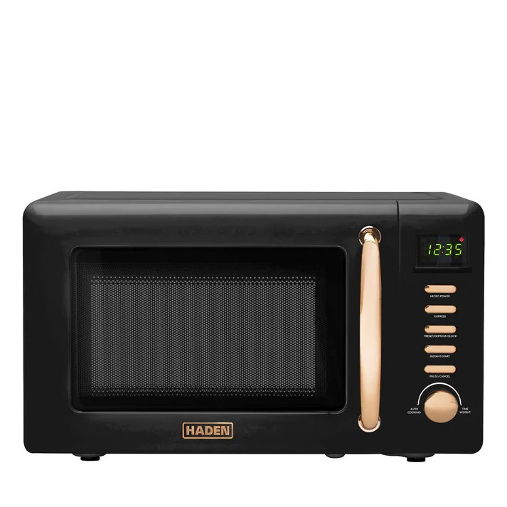 Haden Black Microwave 20L with Copper Effect handle