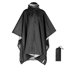 3 in 1 Outdoor Military Raincoat Hooded Sleeve Waterproof Rain Poncho Motorcycle