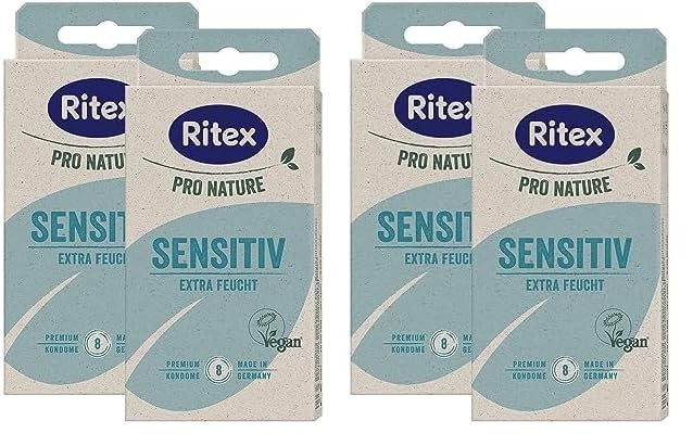 Ritex Pro Nature Sensitiv Kondome – Nachhaltig und extra feucht, 16 Stück